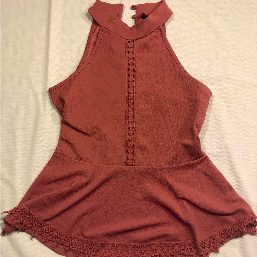 Rue21 Medium Pink Cutout Tank Top